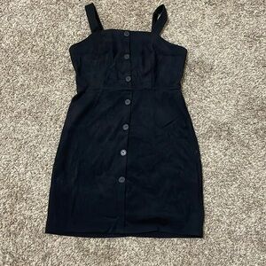 Shein Corduroy Black Zip Up dress